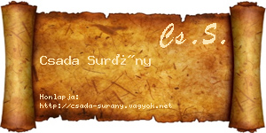 Csada Surány névjegykártya